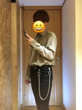 「Lui's（ルイス）のアイテム（ノーカラージャケット）」を使った、未完くんさん（メンズ・170cm）の春コーディネート