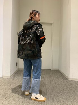 「AVIREX（アヴィレックス）のアイテム（その他アウター）」を使った、ARISAさん（レディース・160cm）の秋コーディネート