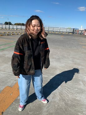「AVIREX（アヴィレックス）のアイテム（その他アウター）」を使った、ARISAさん（レディース・160cm）の秋コーディネート
