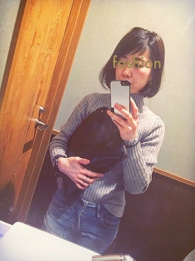「RUDE GALLERY（ルードギャラリー）のアイテム」を使った、MFさん（レディース・155cm）の冬コーディネート