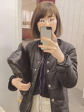 「RUDE GALLERY（ルードギャラリー）のアイテム」を使った、MFさん（レディース・155cm）の冬コーディネート