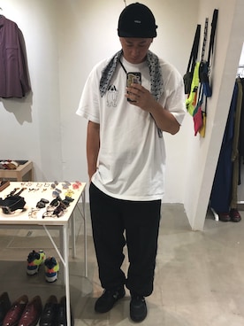 LQQK Studio Cap ネイビー ルックスタジオ キャップ LQQK STUDIOのキャップを使った人気ファッションコーディネート