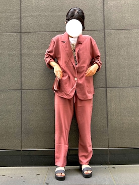 「黒サンダル」｜「アイテム（ジャケット/アウター）」を使った、ムクさん（レディース・158cm）の夏コーディネート