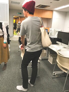 「ユナイテッドアローズ」｜「アイテム（ニットキャップ/ビーニー）」を使った、YASIさん（メンズ・175cm）の秋コーディネート