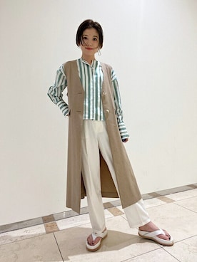 「SHIPS for women」｜西澤さん（レディース・159cm）の春コーディネート