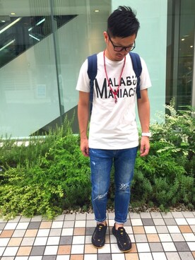 「M.Nii（エムニーイ）のアイテム」を使った、yosukeさん（メンズ・172cm）の夏コーディネート