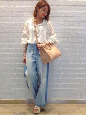 「PAPILLONNER（パピヨネ）のアイテム」を使った、minimi_nln0804 さん（レディース・151cm）の春コーディネート