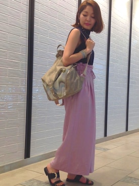 「PAPILLONNER（パピヨネ）のアイテム（シューズ）」を使った、minimi_nln0804 さん（レディース・151cm）の春コーディネート