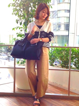 「PAPILLONNER（パピヨネ）のアイテム」を使った、minimi_nln0804 さん（レディース・151cm）の春コーディネート