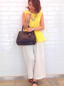 「PAPILLONNER（パピヨネ）のアイテム」を使った、minimi_nln0804 さん（レディース・151cm）の春コーディネート