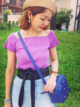 「PAPILLONNER（パピヨネ）のアイテム」を使った、minimi_nln0804 さん（レディース・151cm）の春コーディネート