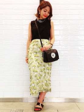 「PAPILLONNER（パピヨネ）のアイテム」を使った、minimi_nln0804 さん（レディース・151cm）の夏コーディネート