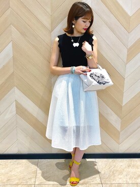 「PAPILLONNER（パピヨネ）のアイテム（シューズ）」を使った、minimi_nln0804 さん（レディース・151cm）の春コーディネート
