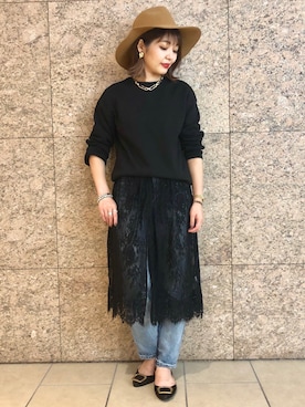 「PAPILLONNER（パピヨネ）のアイテム（シューズ）」を使った、minimi_nln0804 さん（レディース・151cm）の秋コーディネート