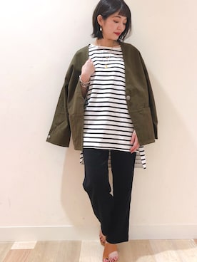 「PAPILLONNER（パピヨネ）のアイテム（ジャケット/アウター）」を使った、minimi_nln0804 さん（レディース・151cm）の夏コーディネート