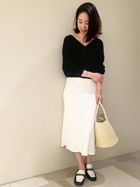 「ネイビー×ホワイト」｜aoiさん（レディース・162cm）の春コーディネート