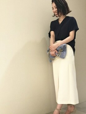 「Noble（ノーブル）のアイテム（Tシャツ/カットソー）」を使った、aoiさん（レディース・162cm）の春コーディネート