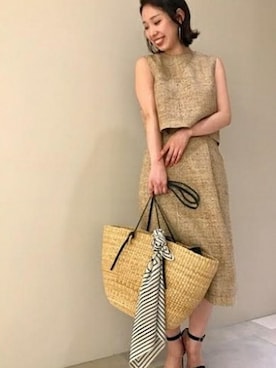 「アイテム（ストール/ショール）」を使った、aoiさん（レディース・162cm）の夏コーディネート