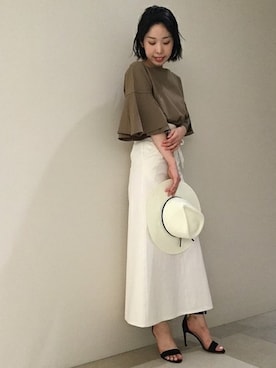 「Noble（ノーブル）のアイテム（Tシャツ/カットソー）」を使った、aoiさん（レディース・162cm）の夏コーディネート