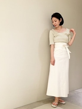 「Noble（ノーブル）のアイテム（Tシャツ/カットソー）」を使った、aoiさん（レディース・162cm）の夏コーディネート