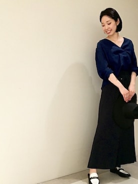 「Noble（ノーブル）のアイテム（帽子）」を使った、aoiさん（レディース・162cm）の夏コーディネート