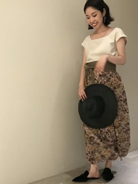 「サッシュベルト」｜「アイテム（その他アウター）」を使った、aoiさん（レディース・162cm）の夏コーディネート