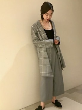 「アイテム（その他アウター、その他）」を使った、aoiさん（レディース・162cm）の秋コーディネート