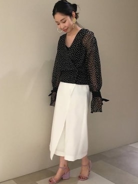 「Noble（ノーブル）のアイテム（サンダル）」を使った、aoiさん（レディース・162cm）の春コーディネート