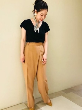 「Noble（ノーブル）のアイテム（Tシャツ/カットソー）」を使った、aoiさん（レディース・162cm）の夏コーディネート