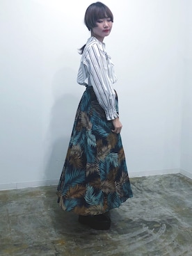 「ホワイト×ネイビー」｜ちゃまさん（レディース・155cm）の夏コーディネート