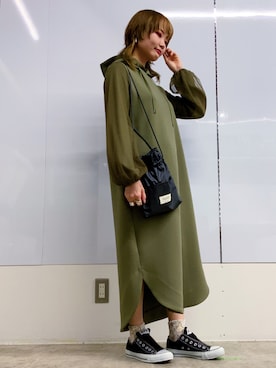 「beautiful people」｜「アイテム（ワンピース）」を使った、ちゃまさん（レディース・155cm）の冬コーディネート