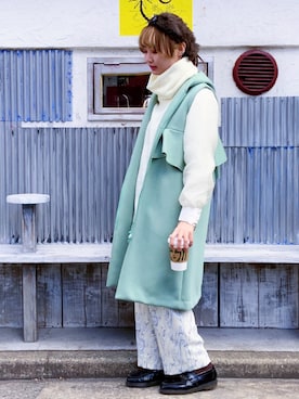 「アイテム（その他アウター）」を使った、ちゃまさん（レディース・155cm・20代）の冬コーディネート