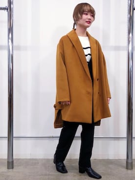 「H&M（エイチ・アンド・エム）のアイテム（ブーツ）」を使った、ちゃまさん（レディース・155cm）の冬コーディネート