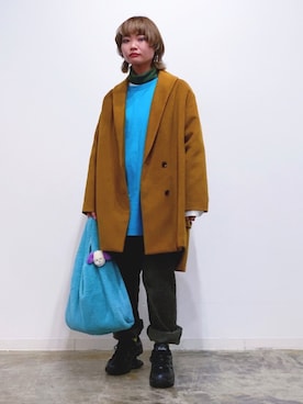 「STOF（ストフ）のアイテム」を使った、ちゃまさん（レディース・155cm）の冬コーディネート