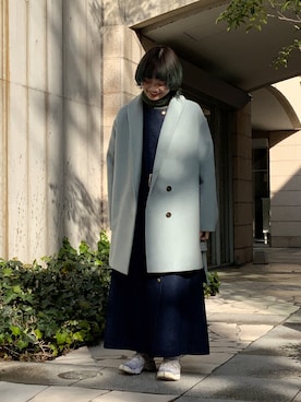 「UNIQLO U」｜ちゃまさん（レディース・155cm）の冬コーディネート