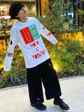 「ラッドミュージシャン」｜「アイテム（ブーツ）」を使った、える🌾米民さん（メンズ・173cm）の夏コーディネート