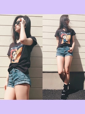 「OMIYAGE（オミヤゲ）のアイテム」を使った、藤乃さえさん（レディース・170cm）の春コーディネート