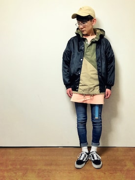 「rag & bone（ラグアンドボーン）のアイテム（パンツ）」を使った、shogoさん（メンズ・160cm）の春コーディネート