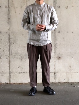 「無印良品（ムジルシリョウヒン）のアイテム（その他アウター）」を使った、たくさん（メンズ・165cm）の夏コーディネート