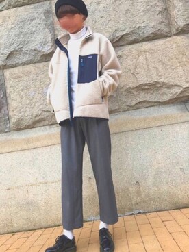 「patagonia」｜「アイテム（ハンチング/ベレー帽）」を使った、koukiさん（メンズ・181cm）の冬コーディネート