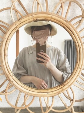 「handmade」｜「アイテム（サンダル）」を使った、mi🌿さん（レディース・163cm）の夏コーディネート