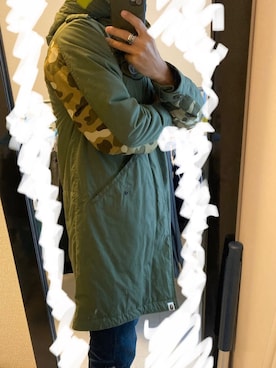 「A BATHING APE（アベイシングエイプ）のアイテム（モッズコート）」を使った、jjjjjjkkkk さん（メンズ・172cm）の秋コーディネート