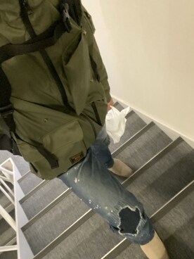 「glamb（グラム）のアイテム（マウンテンパーカー）」を使った、jjjjjjkkkk さん（メンズ・172cm）の冬コーディネート