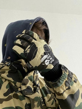 「A BATHING APE（アベイシングエイプ）のアイテム（ナイロンジャケット）」を使った、jjjjjjkkkk さん（メンズ・172cm）の冬コーディネート