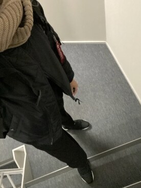 「NANO universe（ナノユニバース）のアイテム（MA-1）」を使った、jjjjjjkkkk さん（メンズ・172cm）の冬コーディネート