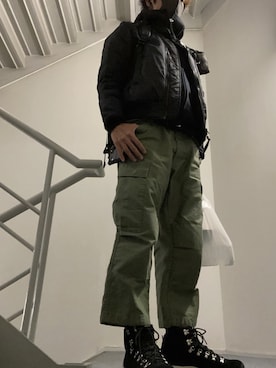 「NANO universe（ナノユニバース）のアイテム（MA-1）」を使った、jjjjjjkkkk さん（メンズ・172cm）の冬コーディネート