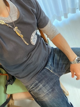 「nonnative（ノンネイティブ）のアイテム（Tシャツ/カットソー）」を使った、jjjjjjkkkk さん（メンズ・172cm）の冬コーディネート