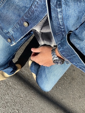 「MINEDENIM（マインデニム）のアイテム（ジャケット/アウター）」を使った、jjjjjjkkkk さん（メンズ・172cm）の冬コーディネート