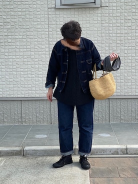「LENO（リノ）のアイテム（デニムジャケット）」を使った、kotoさん（レディース・162cm）の春コーディネート