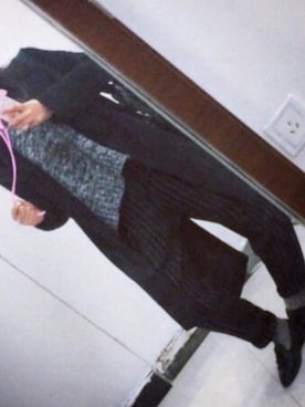 「CLANE（クラネ）のアイテム（ピーコート）」を使った、Nakkokさん（レディース・165cm）の冬コーディネート